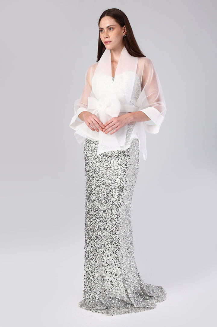 Wrapped Organza Jacket