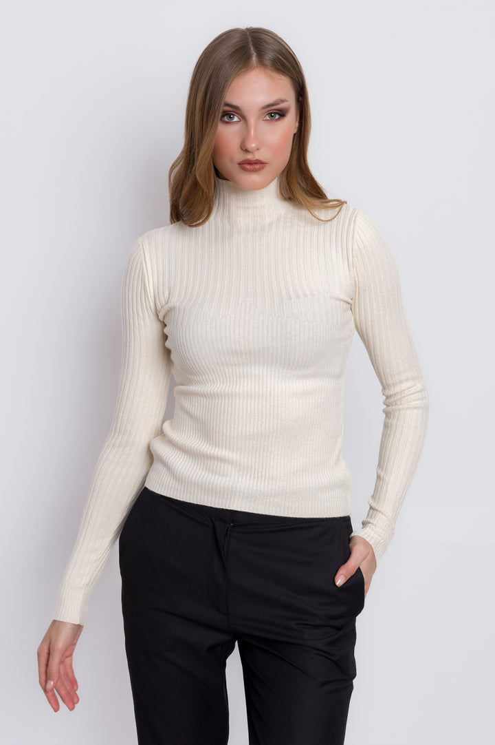 Ribbed Turtleneck Sweater