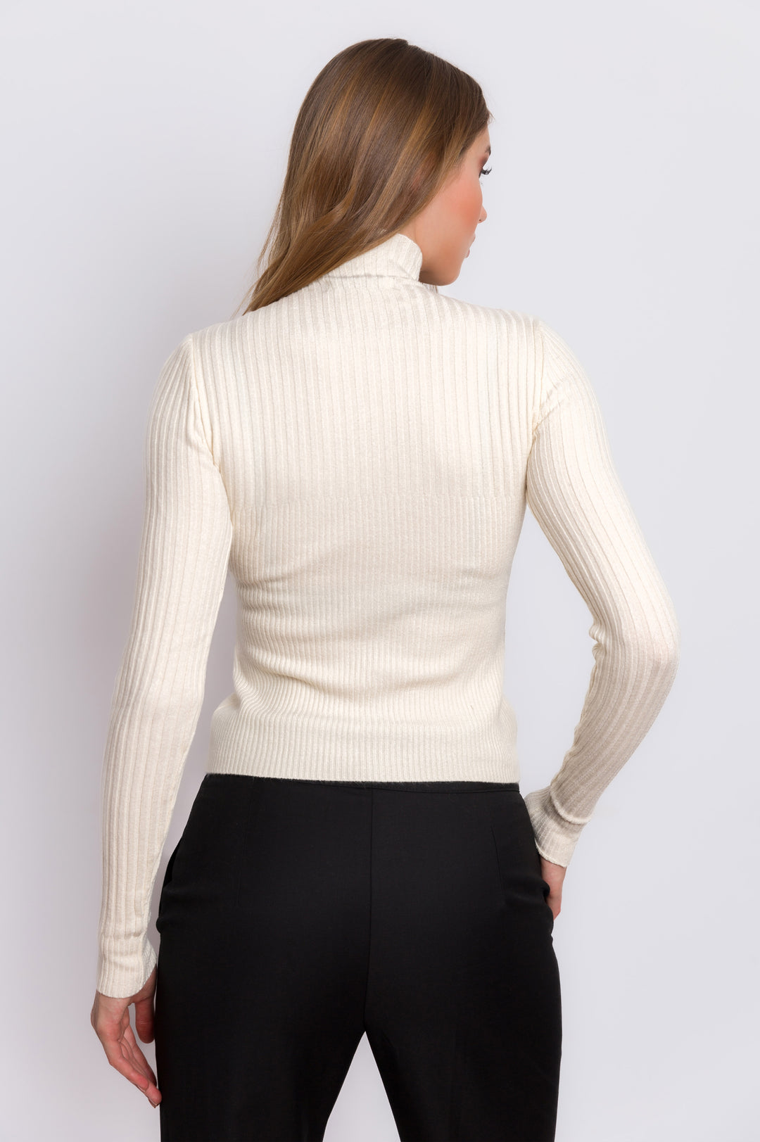 Ribbed Turtleneck Sweater