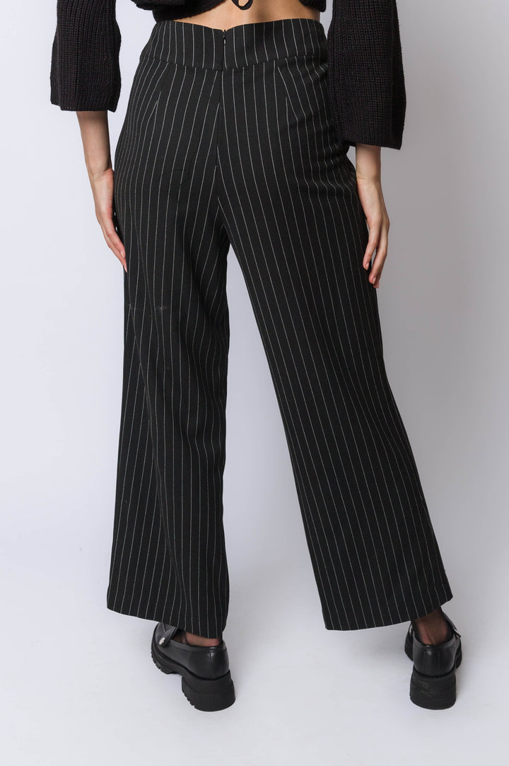 Stripped Straight Fit Pants