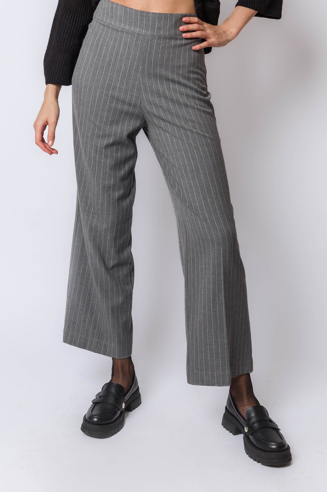 Stripped Straight Fit Pants