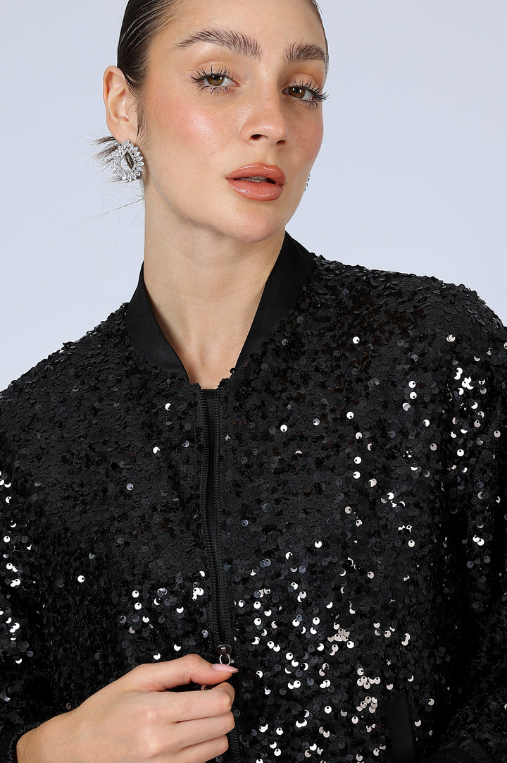 Sequins Bomber Jacket