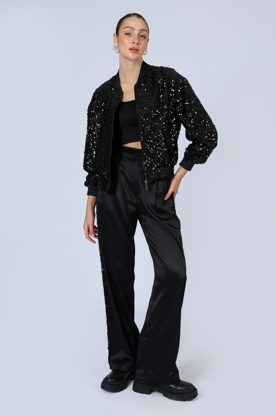 Sequins Bomber Jacket