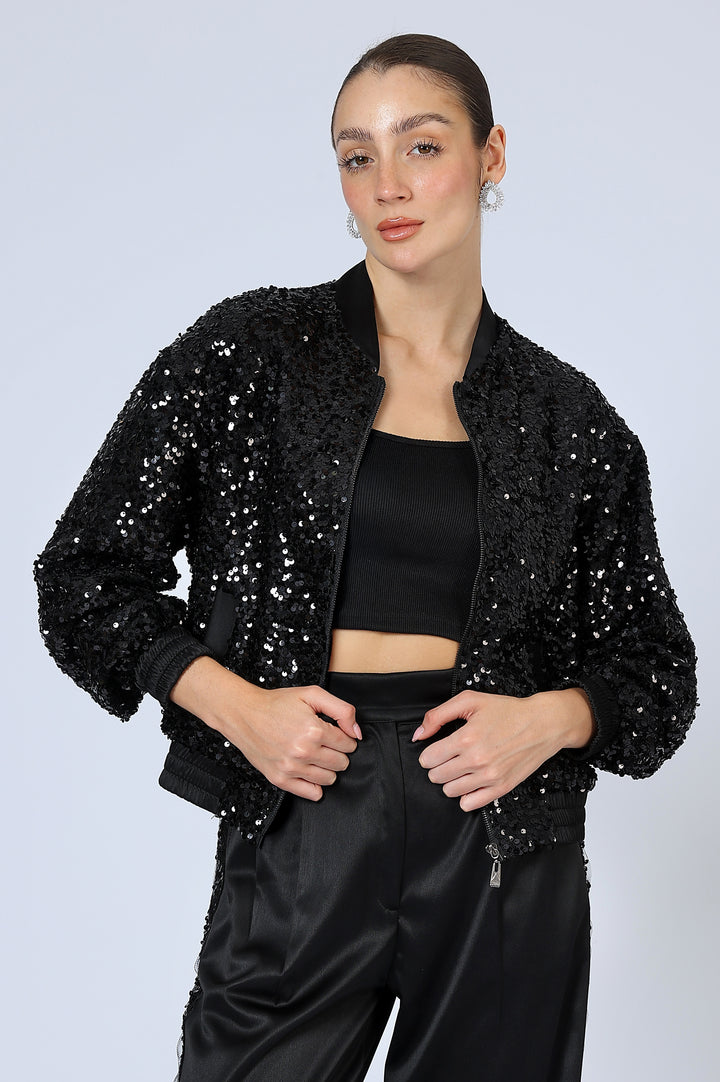 Sequins Bomber Jacket