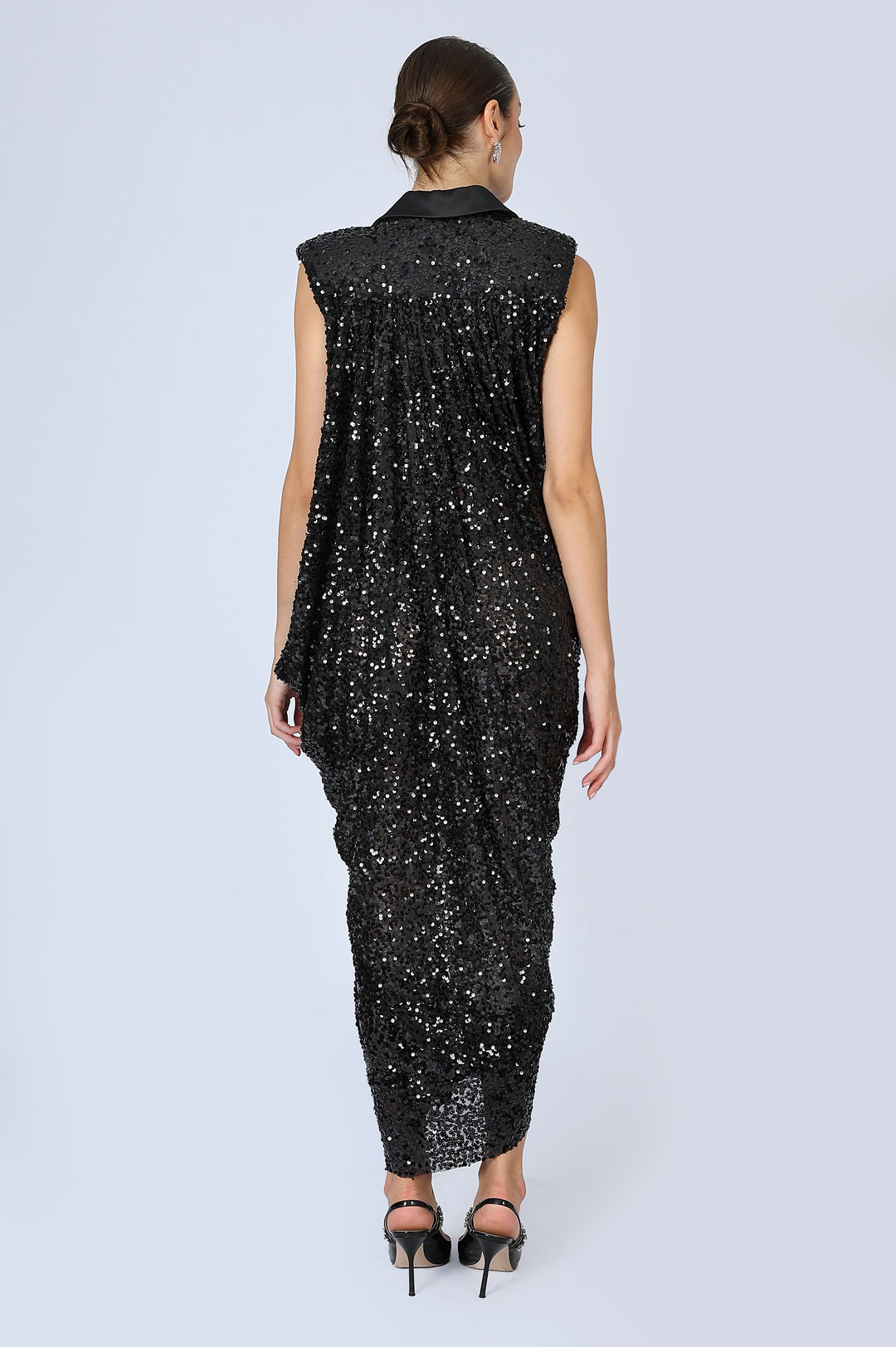 Sequins Gathered Dress