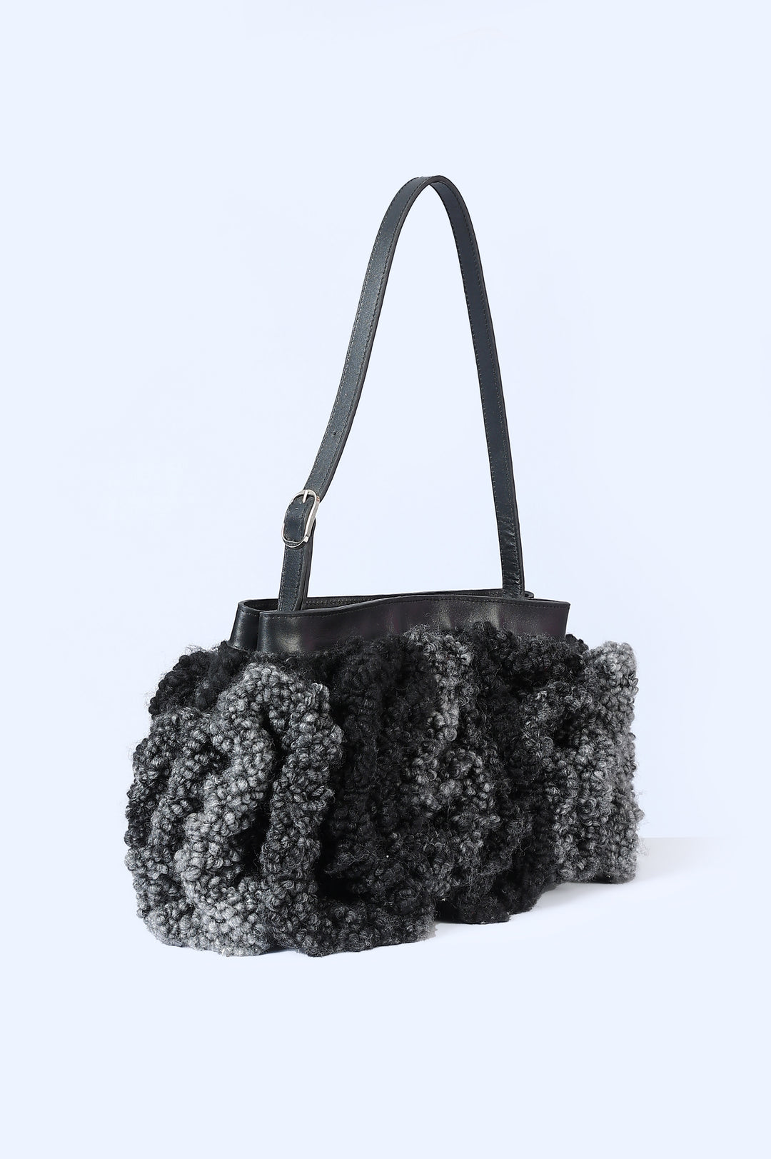 Handmade Knitted Bag in Grey