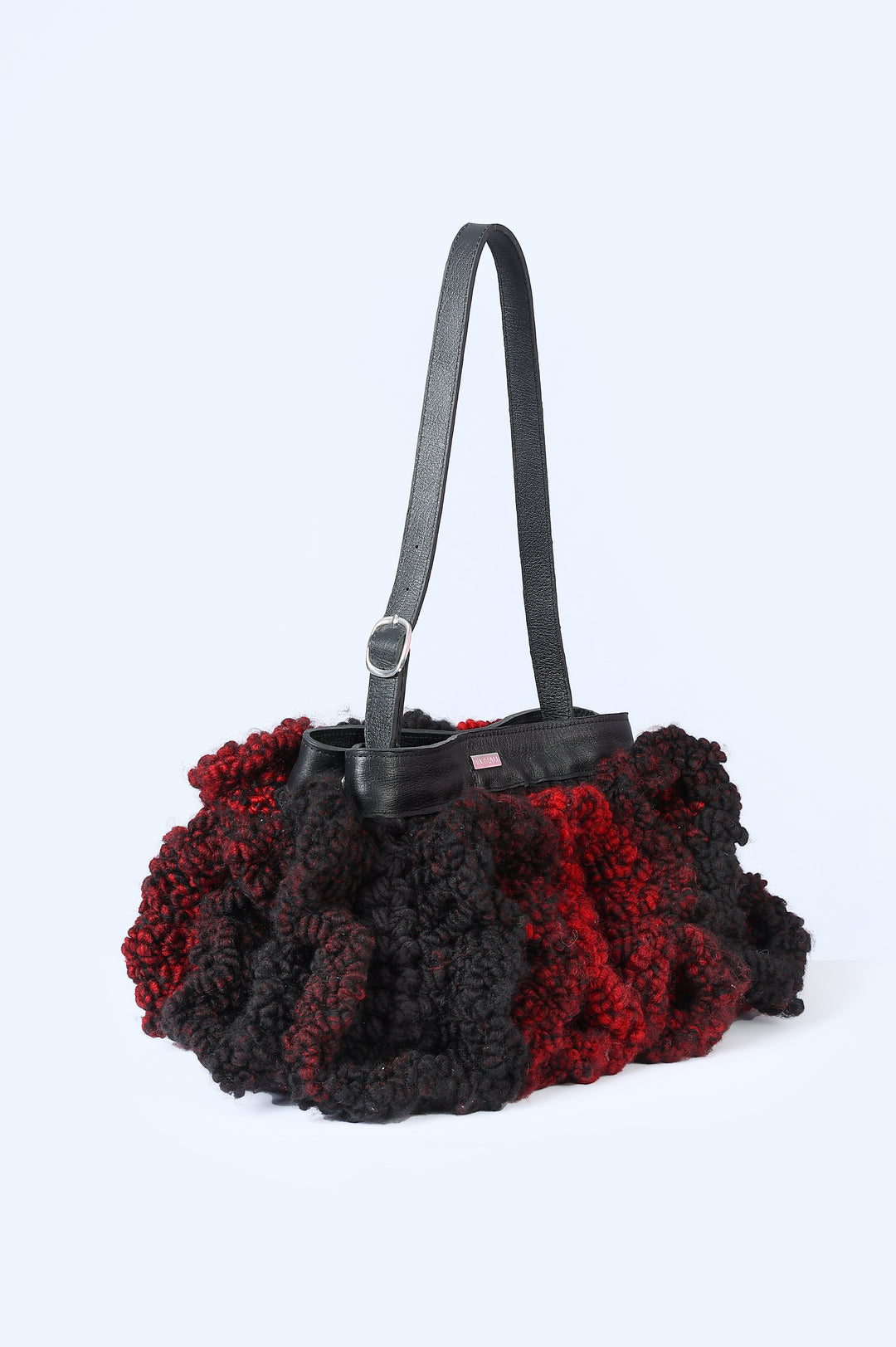 Handmade Knitted Bag in Red