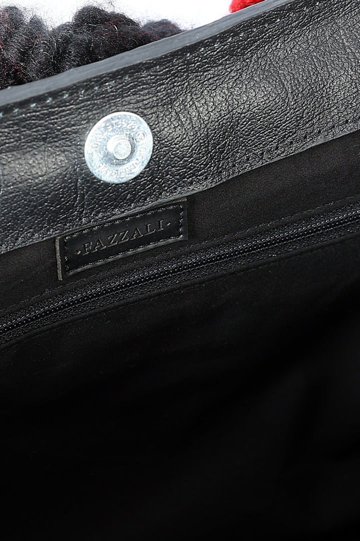 Handmade Knitted Bag in Red