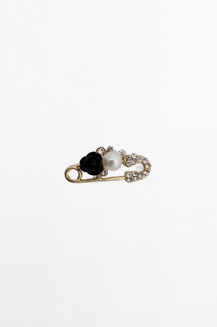 Flower & Pearl Pin Brooch