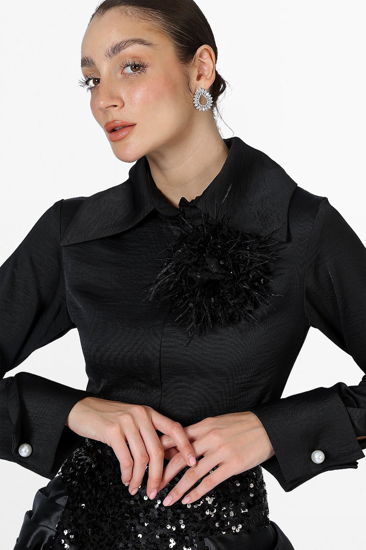 Sequins Flower Brooch