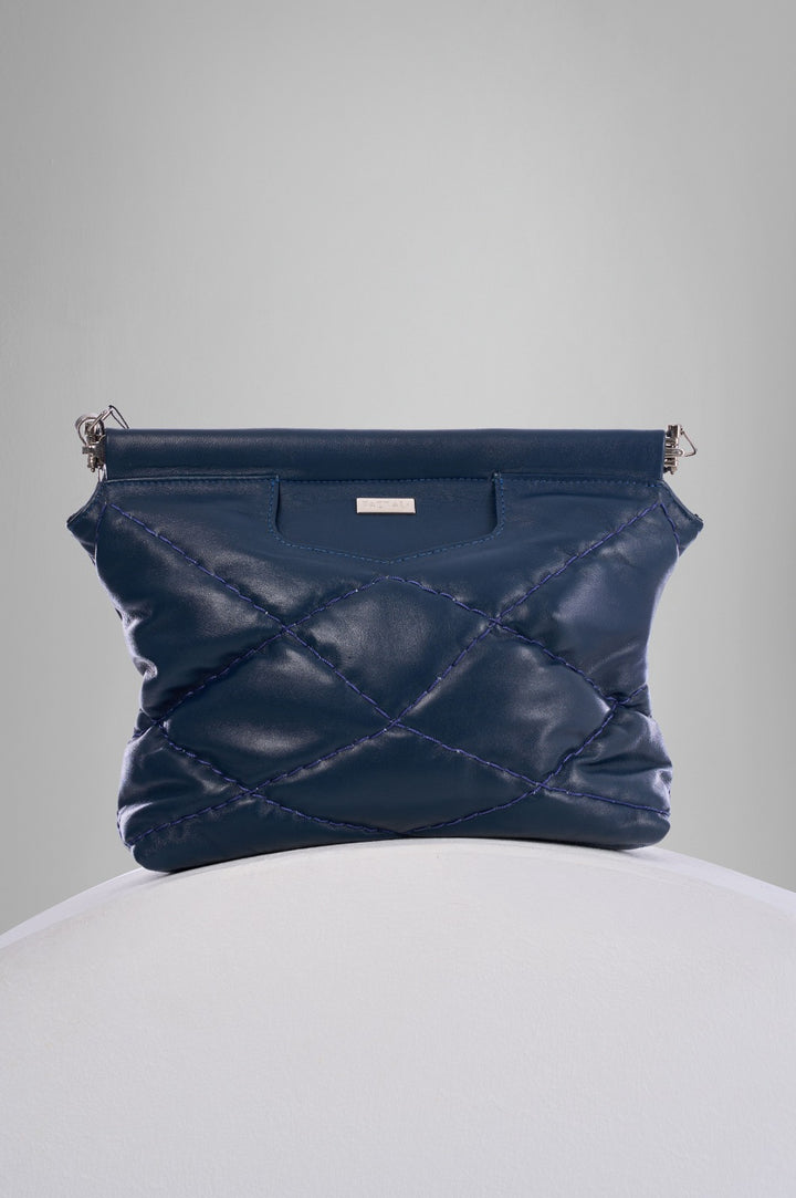 Quilted Genuine Leather Crossbody Bag