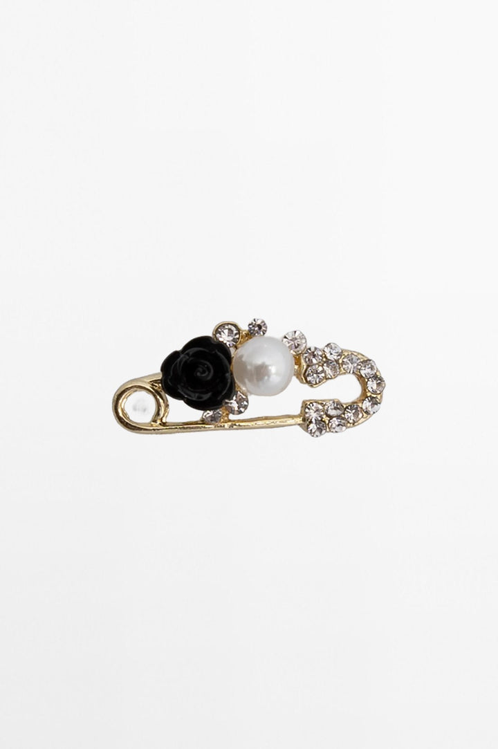 Flower & Pearl Pin Brooch