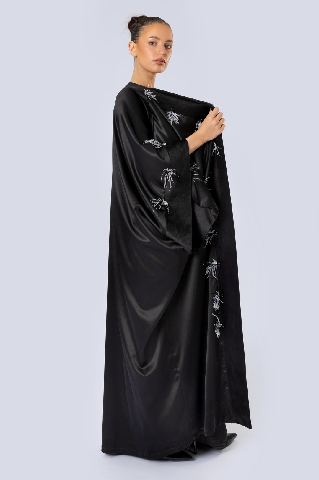 Satin Opened Kaftan