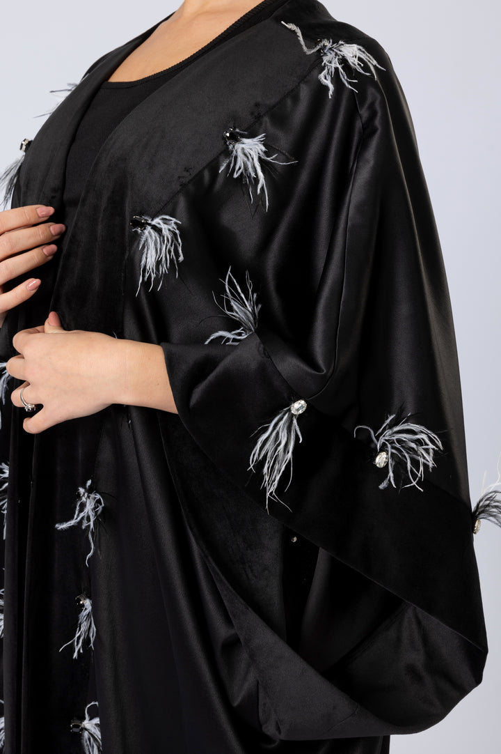 Satin Opened Kaftan