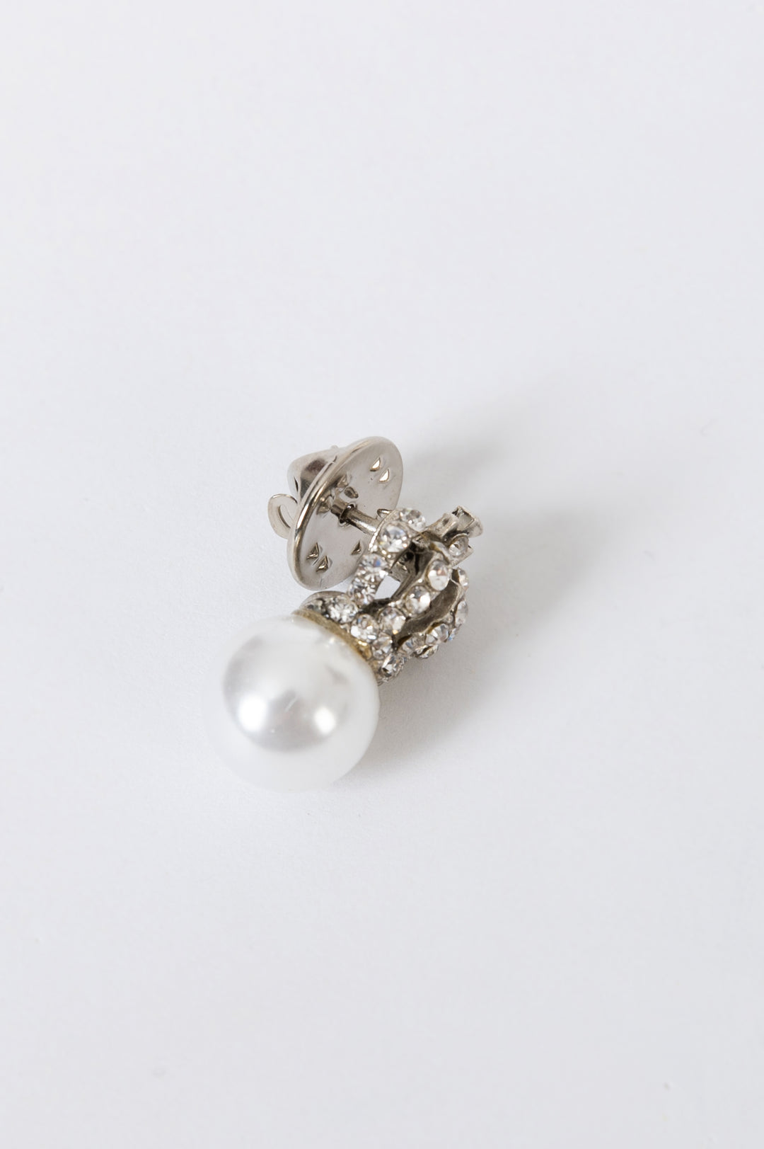 Crown & Pearl Pin Brooch