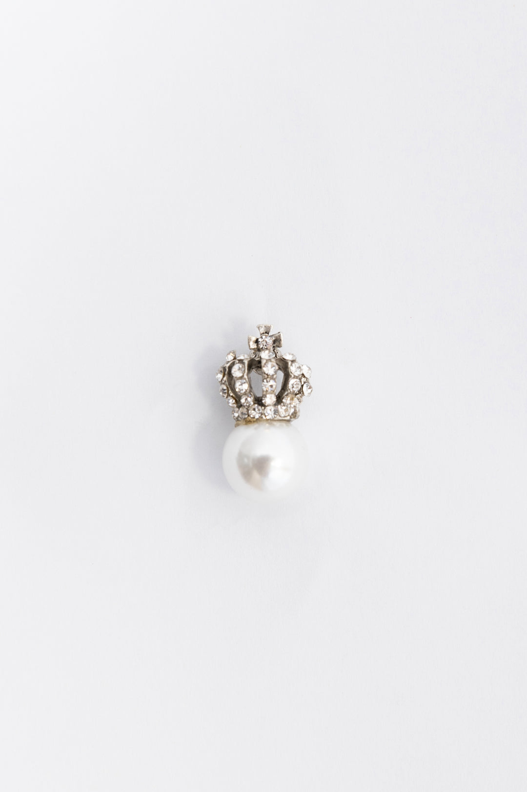 Crown & Pearl Pin Brooch