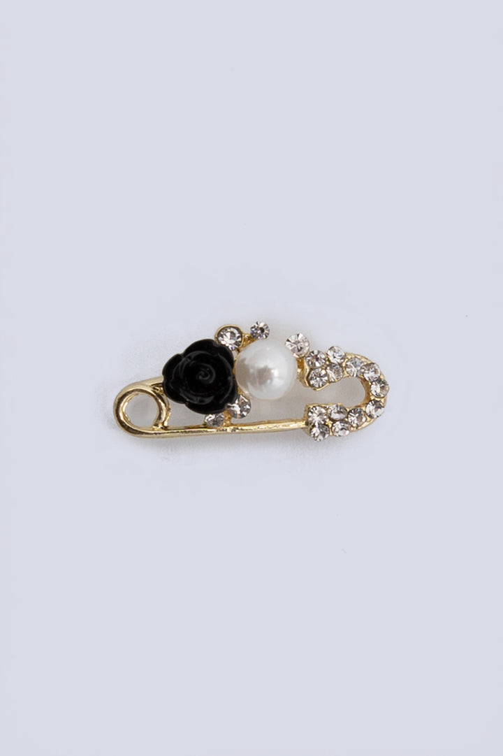 Flower & Pearl Pin Brooch