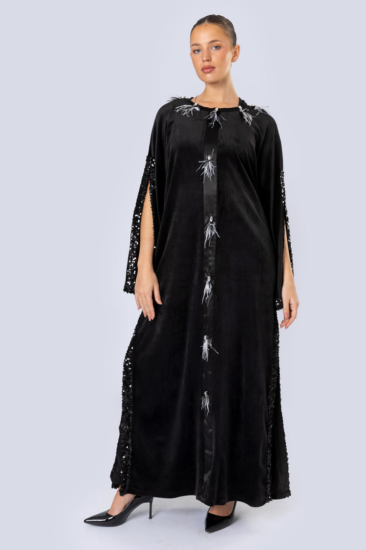 Velvet Kaftan with Sequins