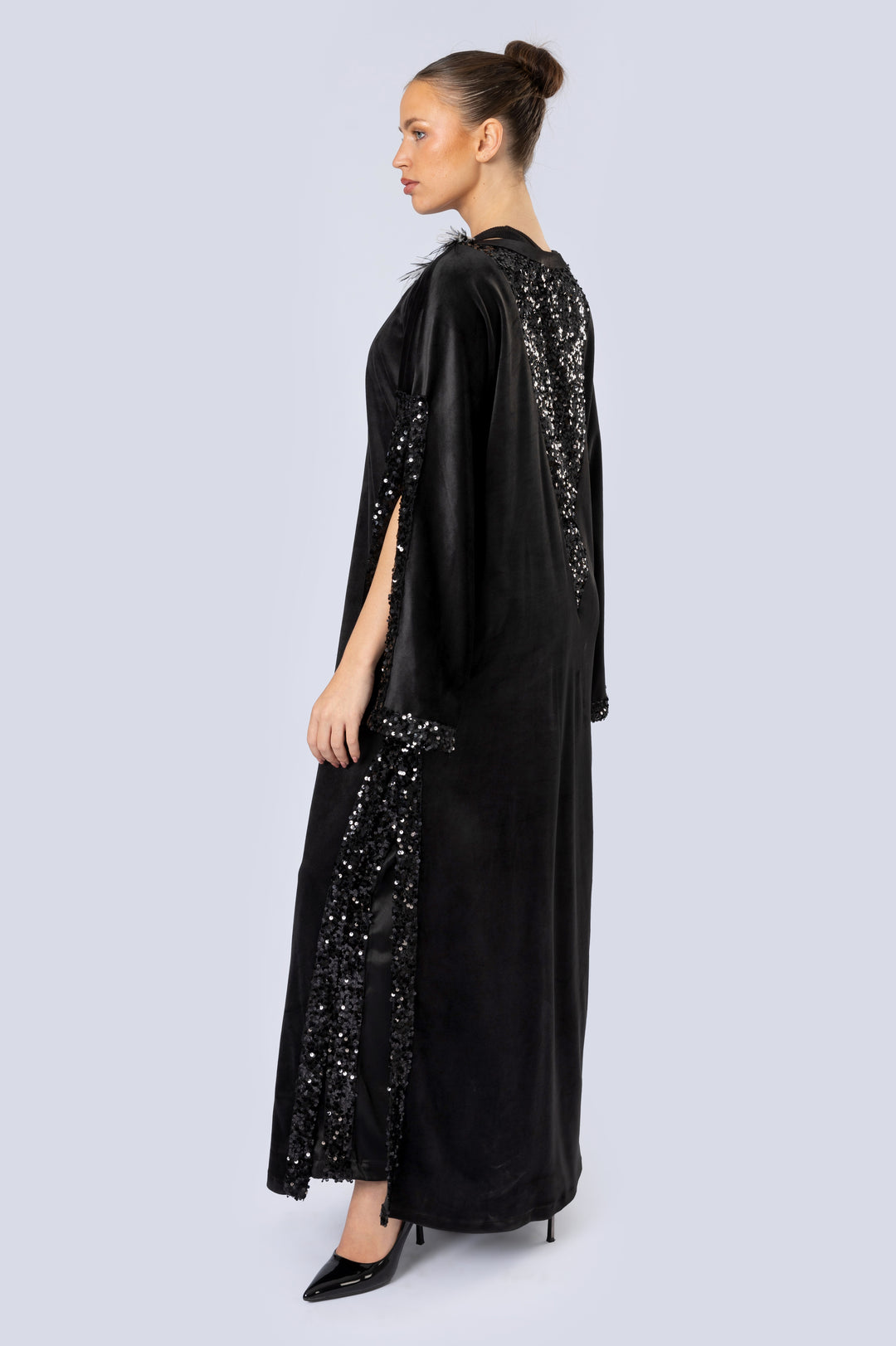 Velvet Kaftan with Sequins