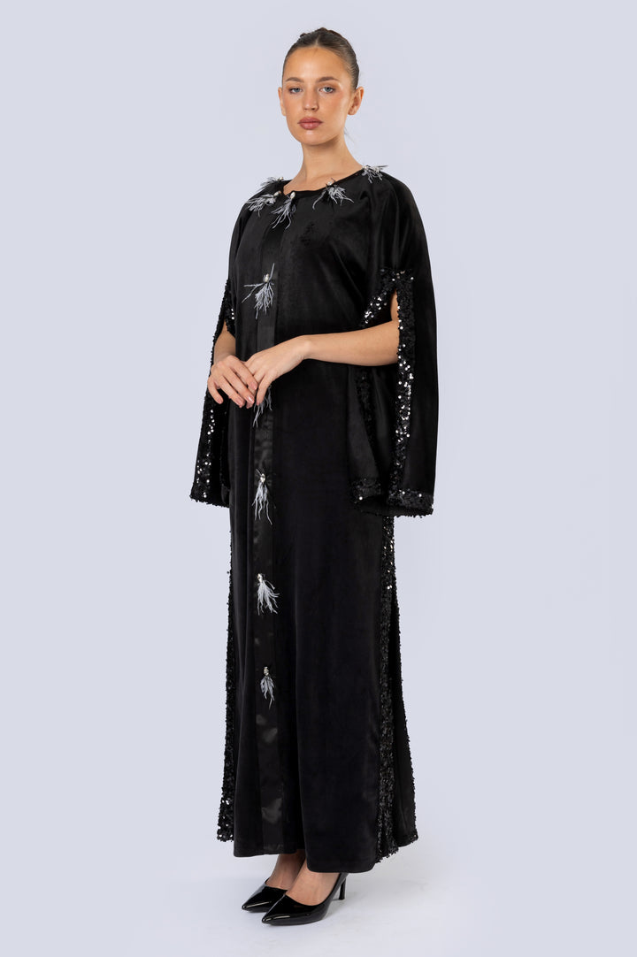 Velvet Kaftan with Sequins