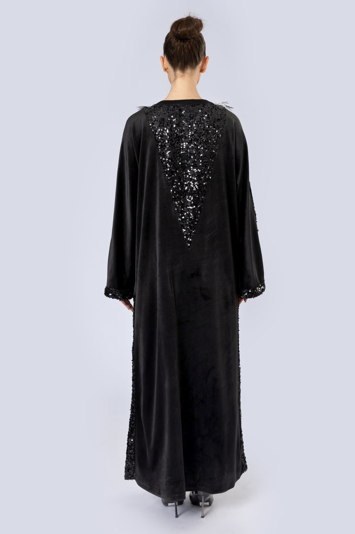 Velvet Kaftan with Sequins