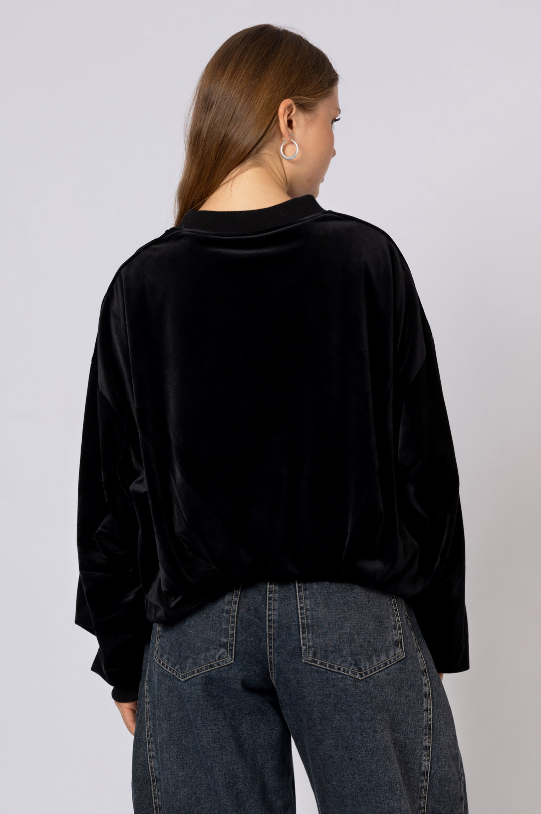 Bubble Velvet Jacket In Black