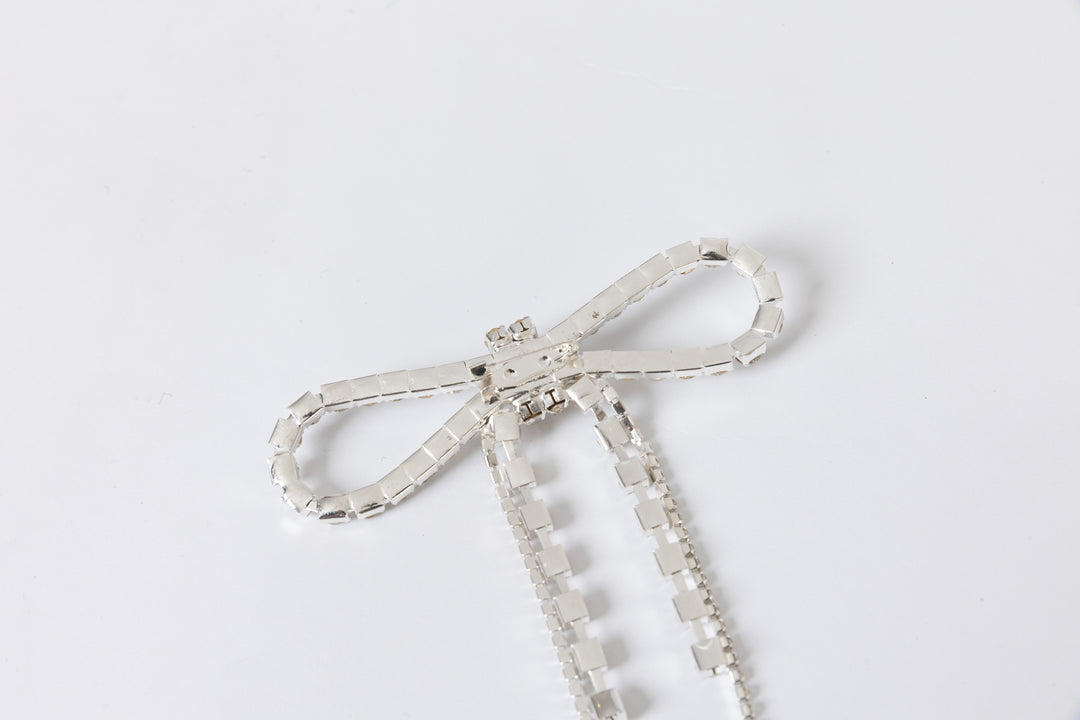 Bow Crystal Brooch