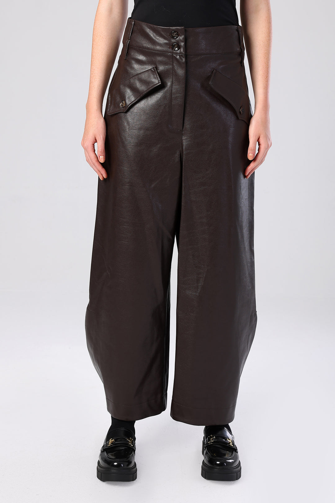 The Frontier Wide-Leg Leather Pants