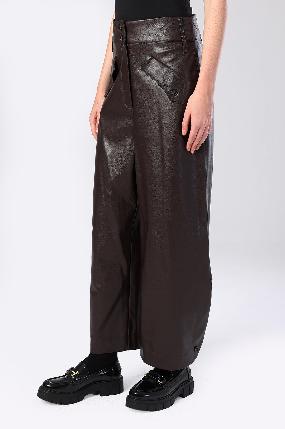 The Frontier Wide-Leg Leather Pants