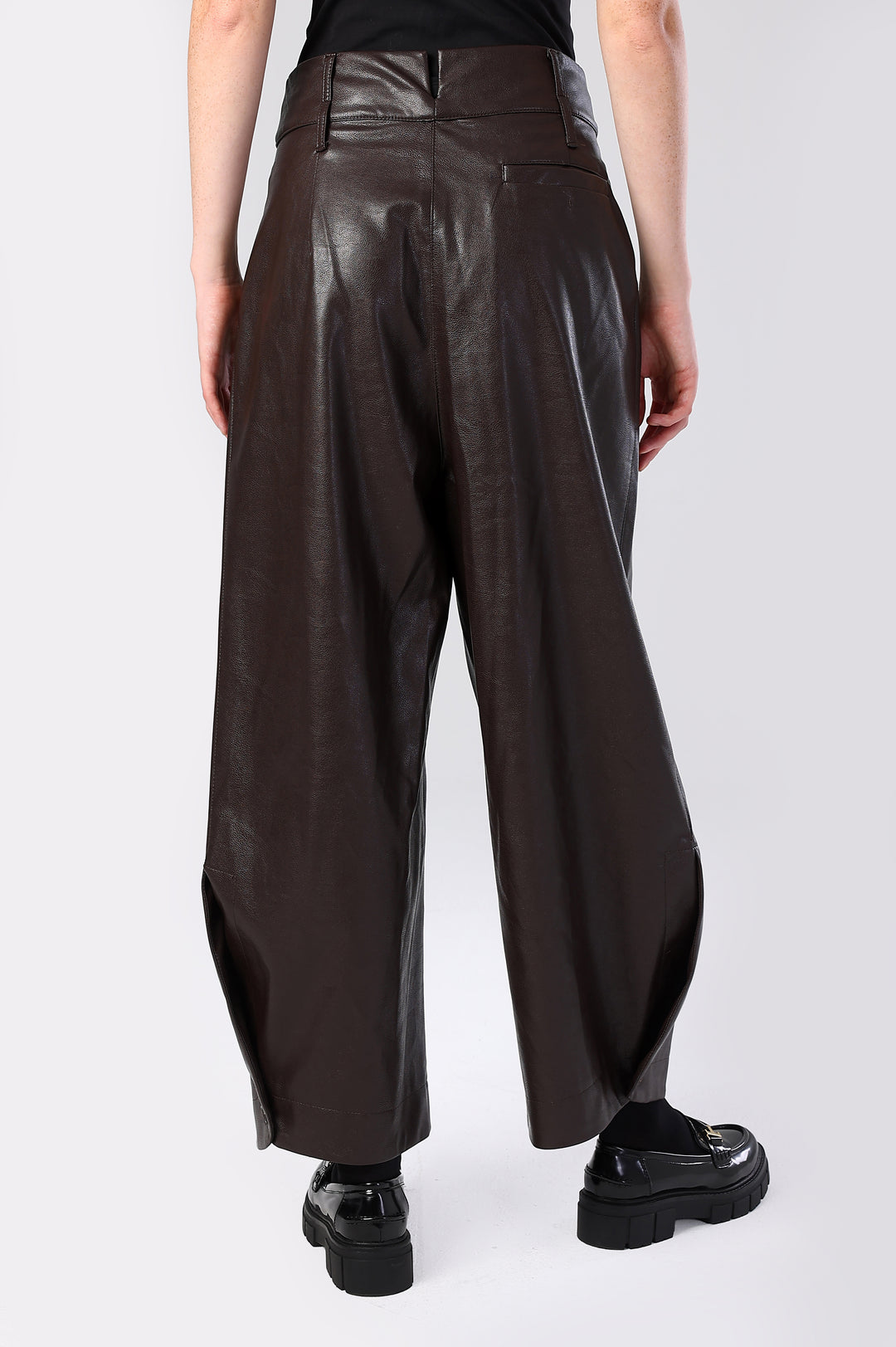 The Frontier Wide-Leg Leather Pants