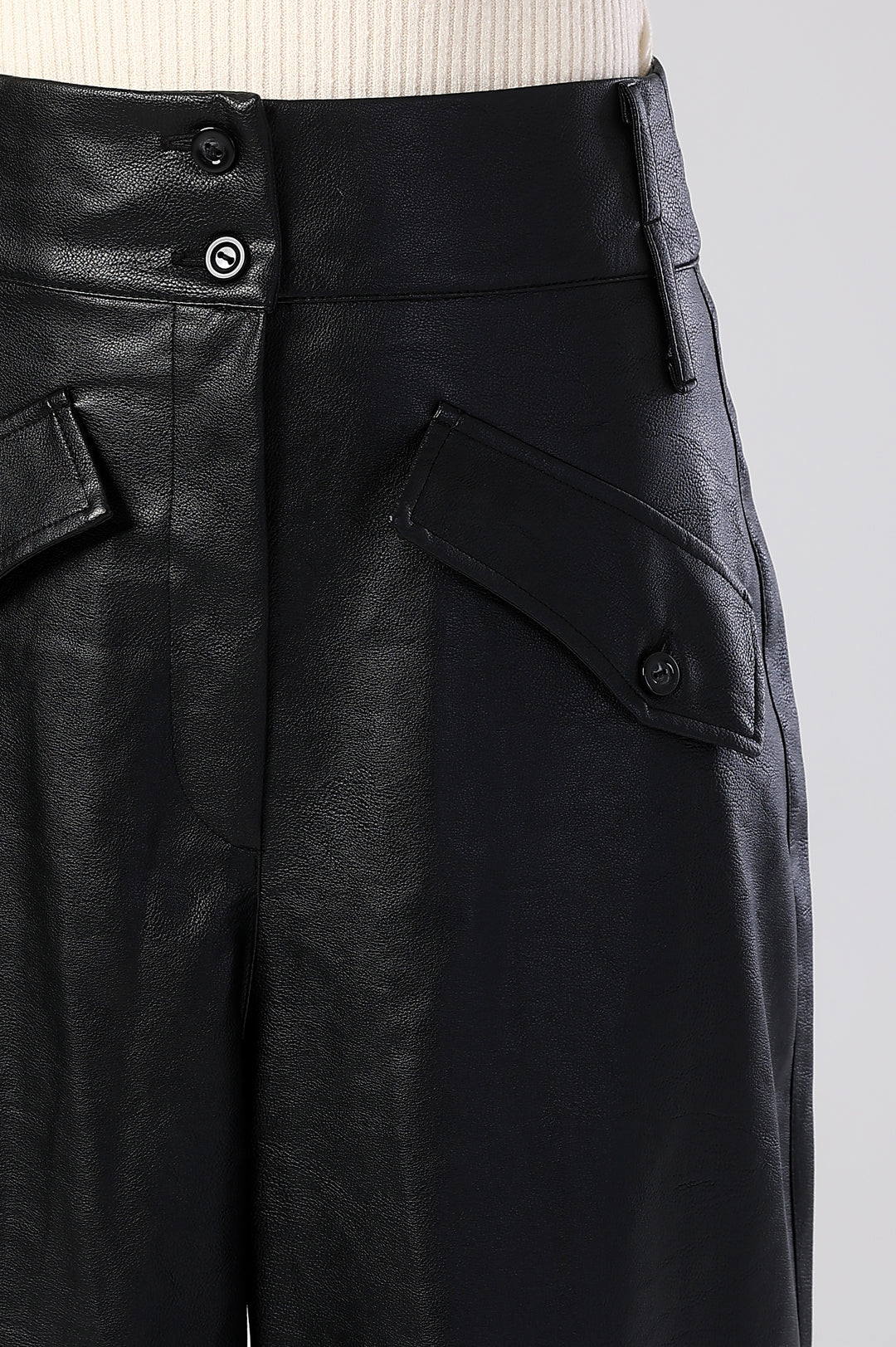 The Frontier Wide-Leg Leather Pants