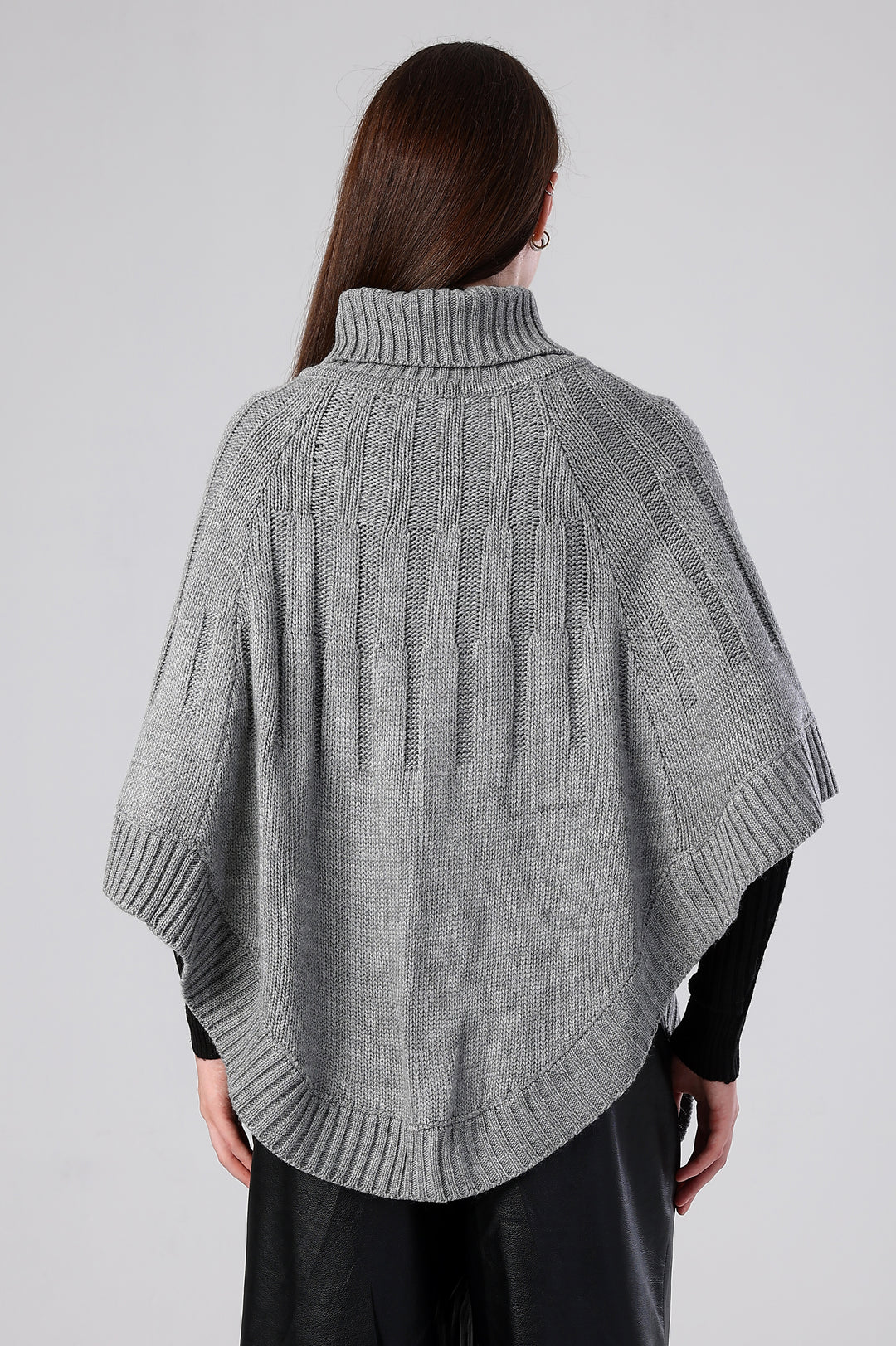Eclipse Double-Breasted Knit Poncho