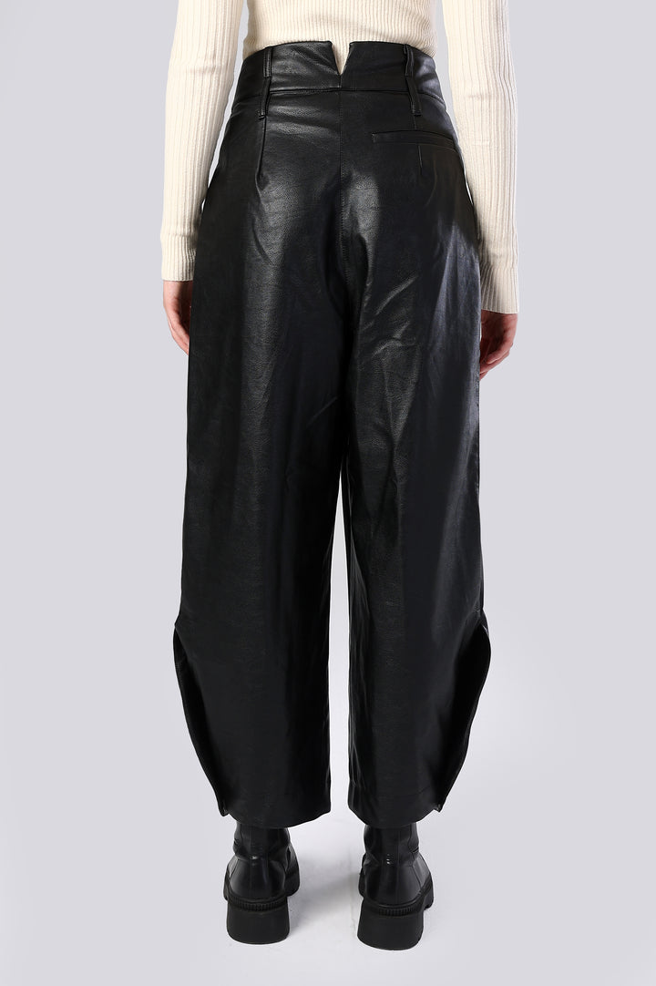 The Frontier Wide-Leg Leather Pants