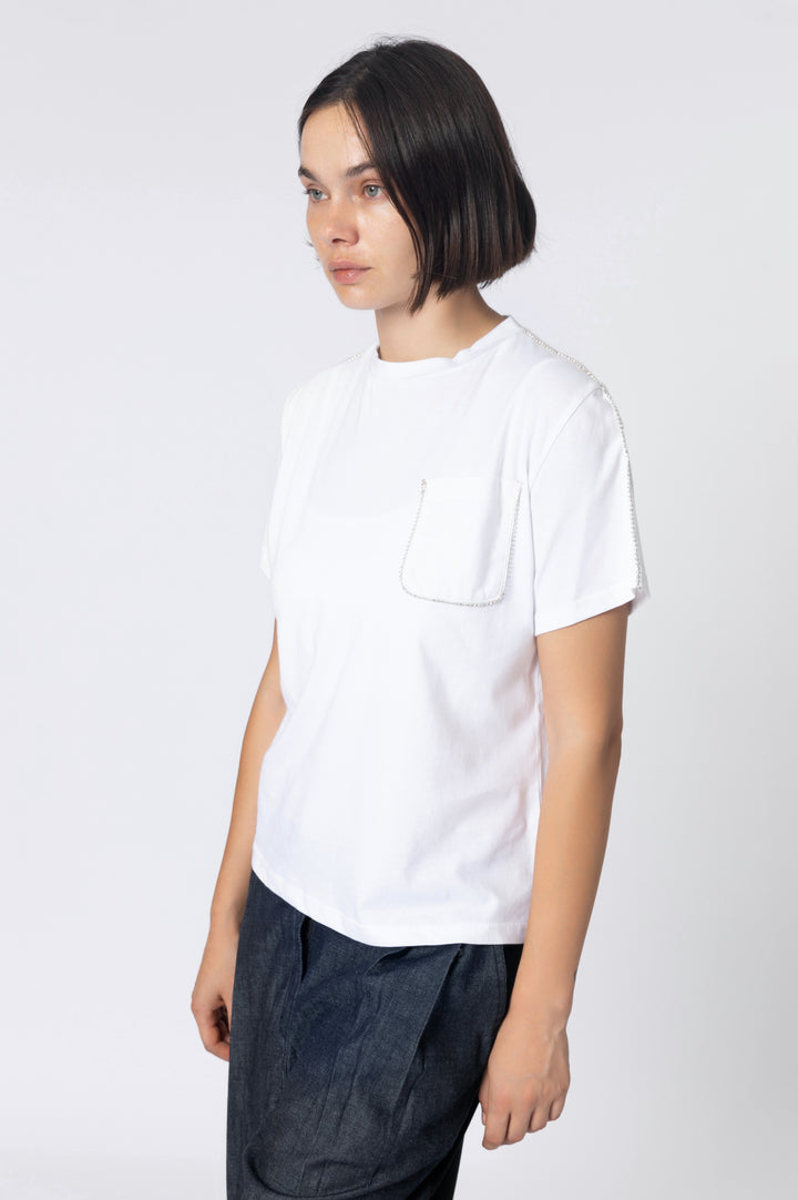 Embellished Cotton T-shirt