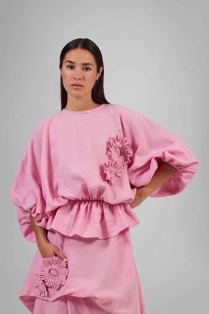 Sculptued Bloom Top