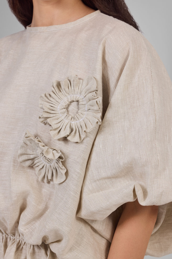 Sculptued Bloom Top
