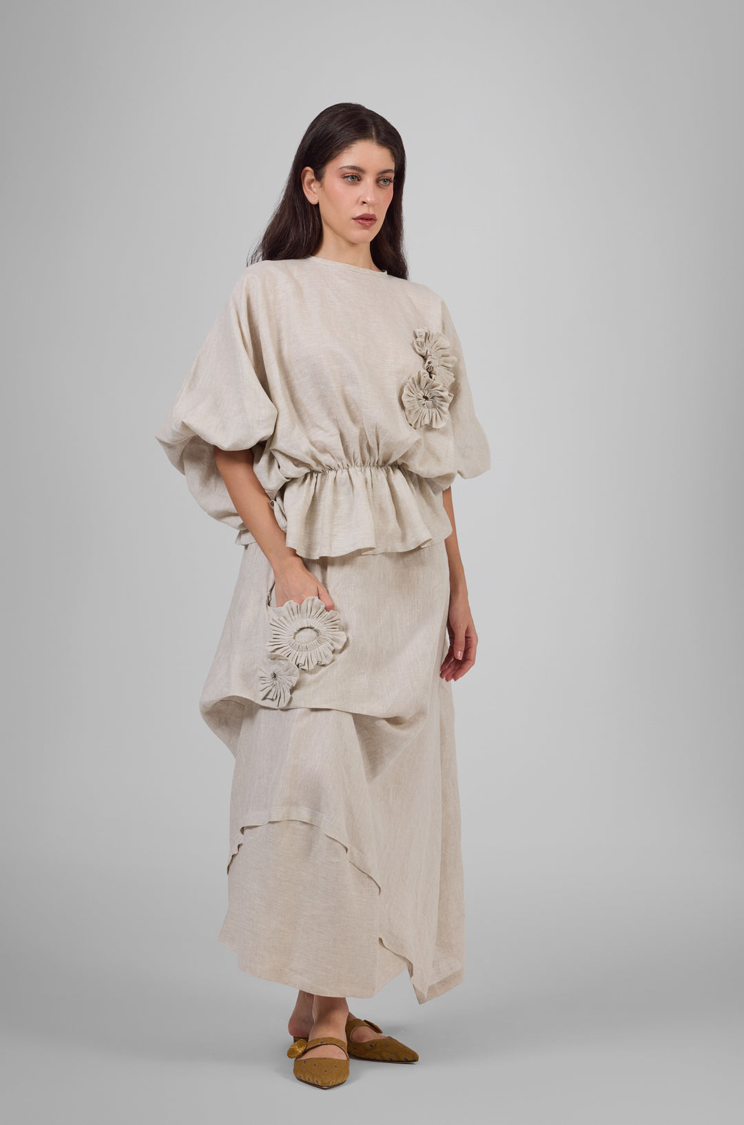 Sculptued Bloom Top