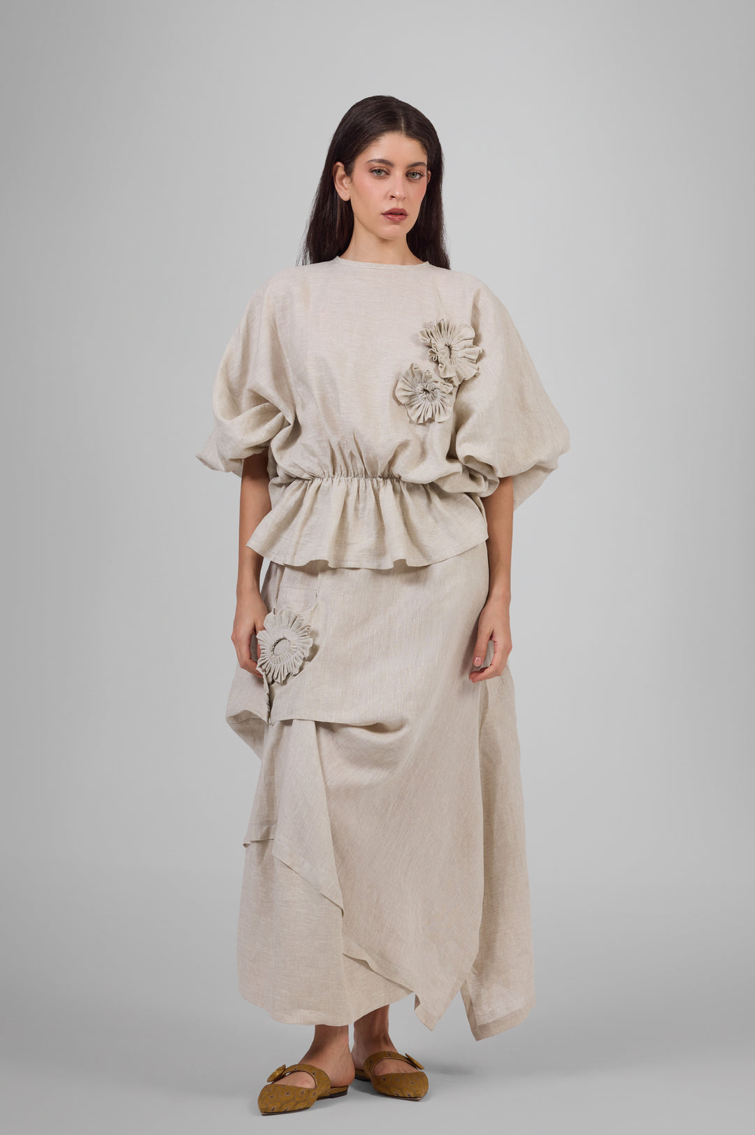 Sculptued Bloom Top