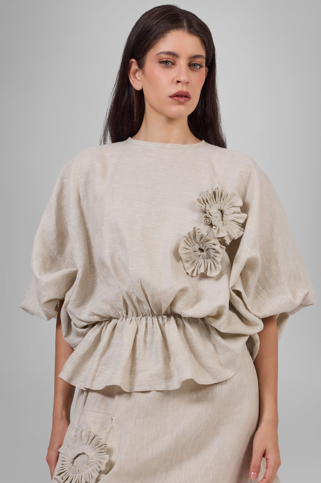 Sculptued Bloom Top