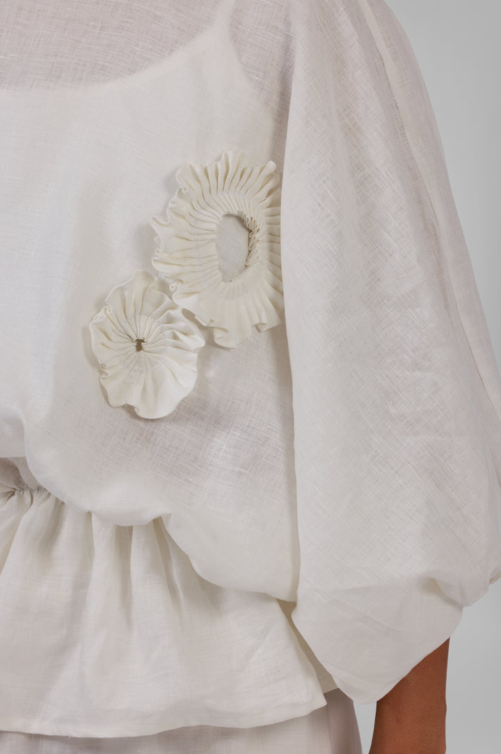 Sculptued Bloom Top