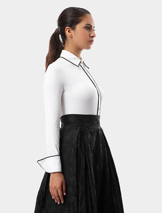 Classic With Black Trim Blouse