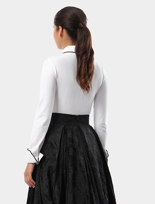 Classic With Black Trim Blouse