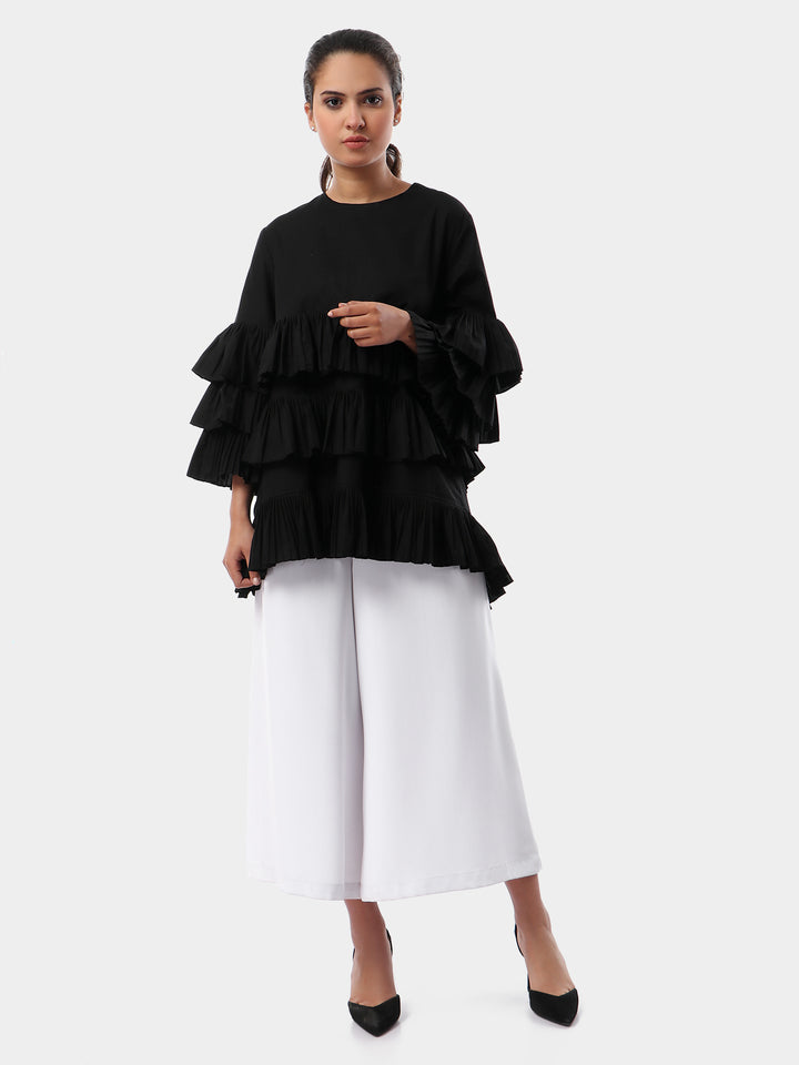 Layered Pleated Blouse