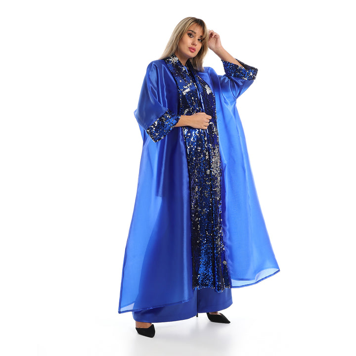 Blue Sequins Kimono