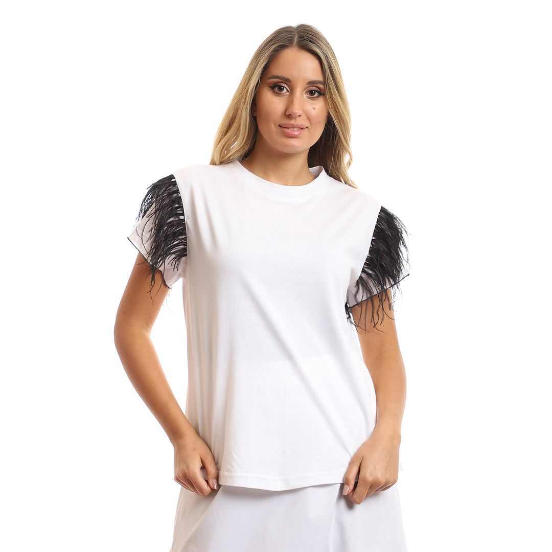 T-shirt Feather Sleeves