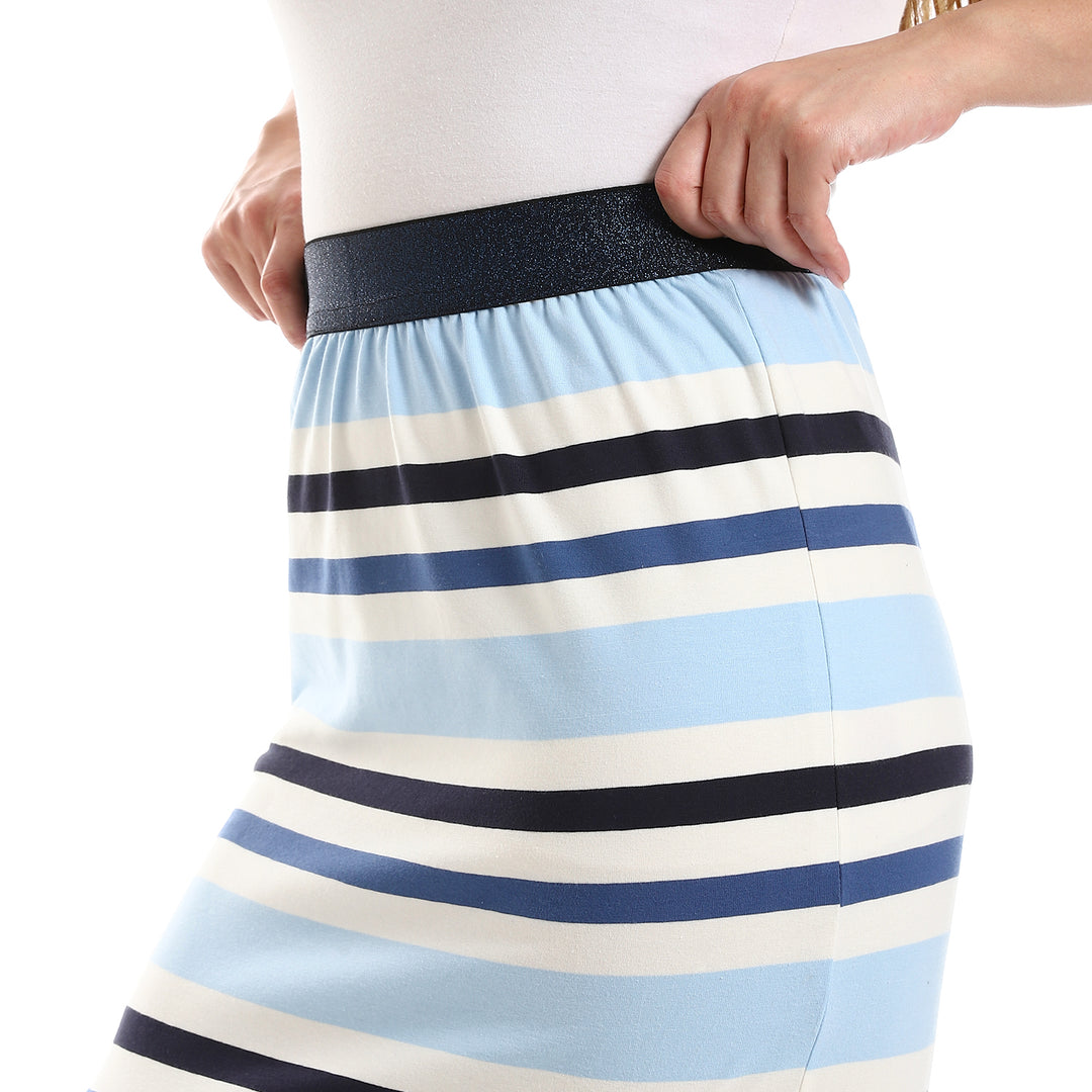 Striped Skirt With Side Slit