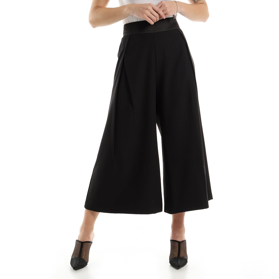 Wide Leg With Silk Band And Side Zip