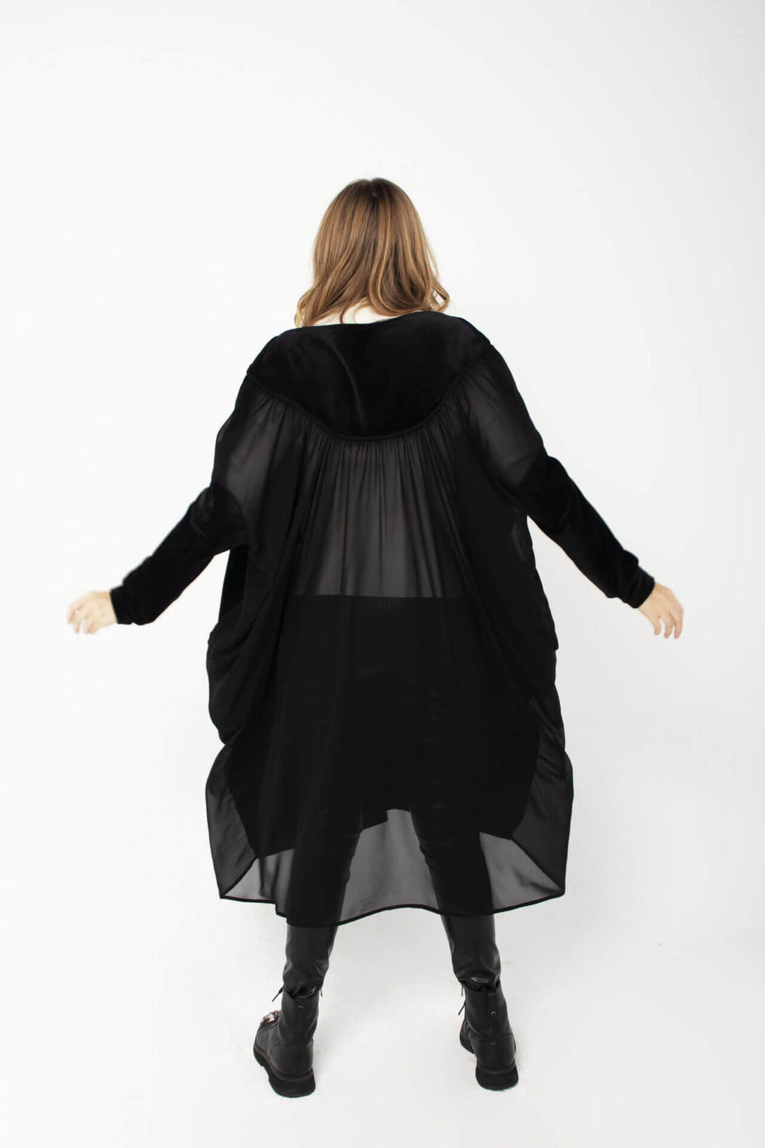 Tunic Two Faces Velvet And Chiffon