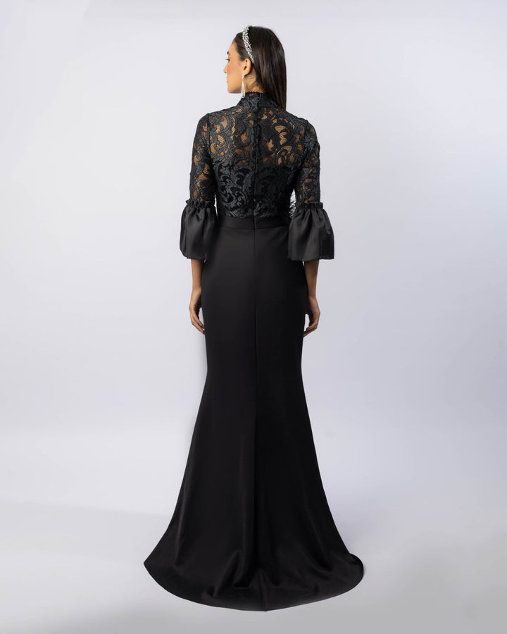 Black Lace Mermaid Gown