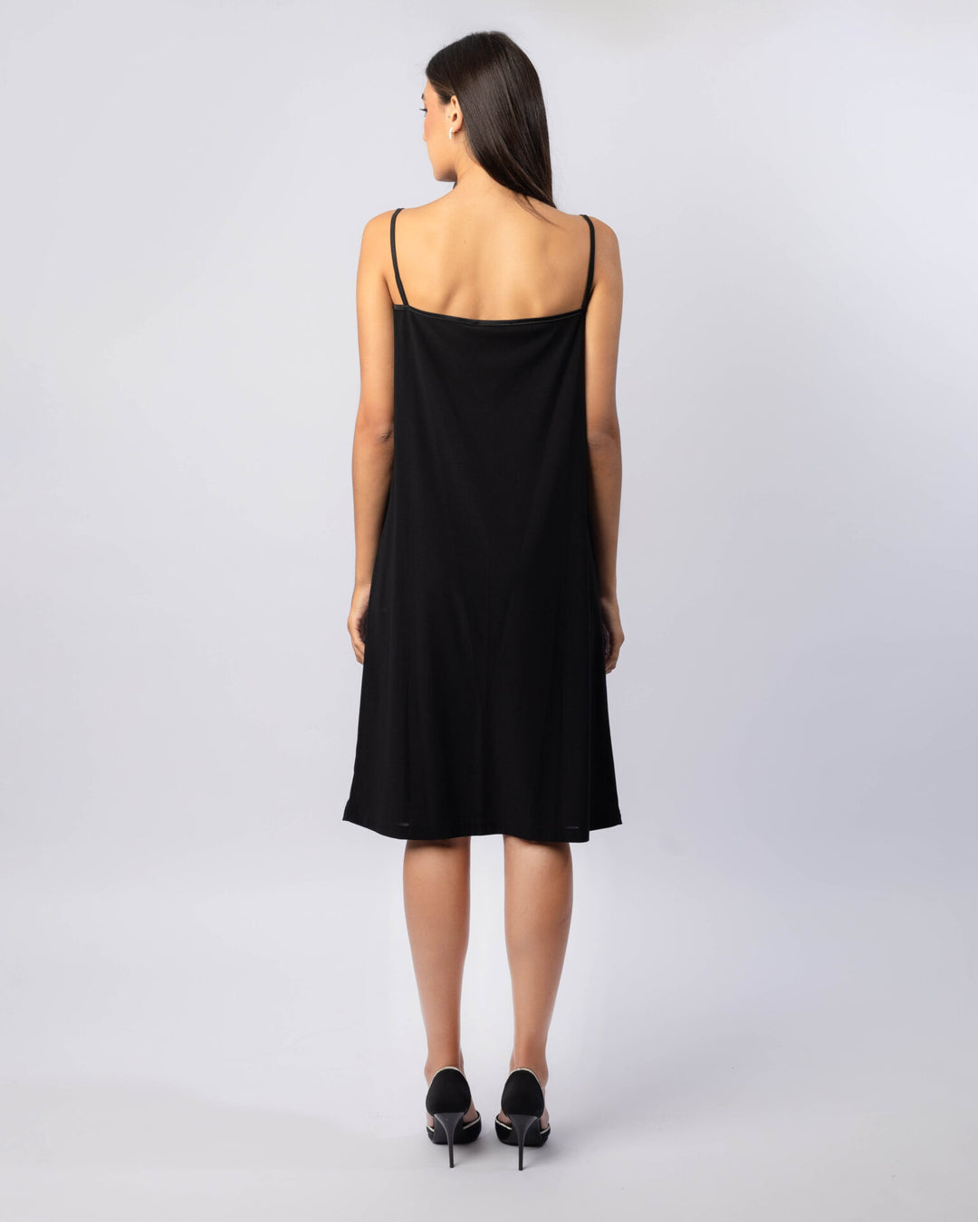 Black Vizon Slip Dress